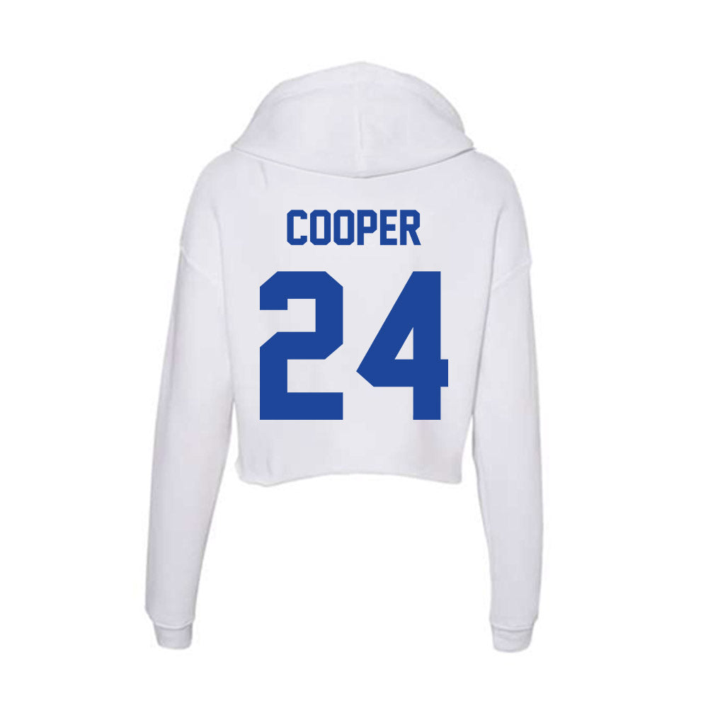 Georgia State - NCAA Football : Ronald Cooper - Women's Crop Fleece Hoodie-1