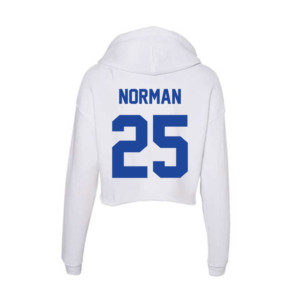 Georgia State - NCAA Baseball : Ross Norman - Women's Crop Fleece Hoodie-1