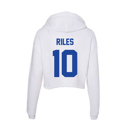 Georgia State - NCAA Football : DJ Riles - Women's Crop Fleece Hoodie-1