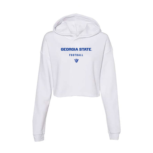 Georgia State - NCAA Football : Petey Tucker - Women's Crop Fleece Hoodie-0