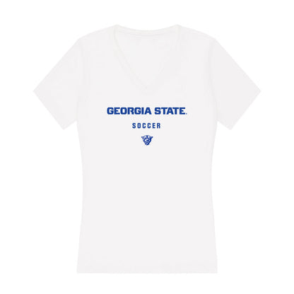 Georgia State - NCAA Men's Soccer : Tom Fillaudeau - Women's V-Neck T-Shirt-0