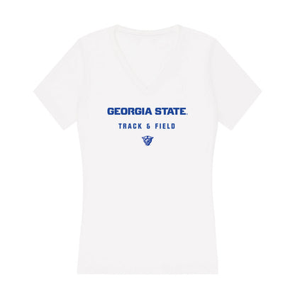 Georgia State - NCAA Women's Track & Field : Yolanda Brooks - Women's V-Neck T-Shirt-0
