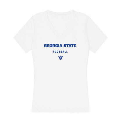 Georgia State - NCAA Football : Chandler Jordan - Women's V-Neck T-Shirt-0