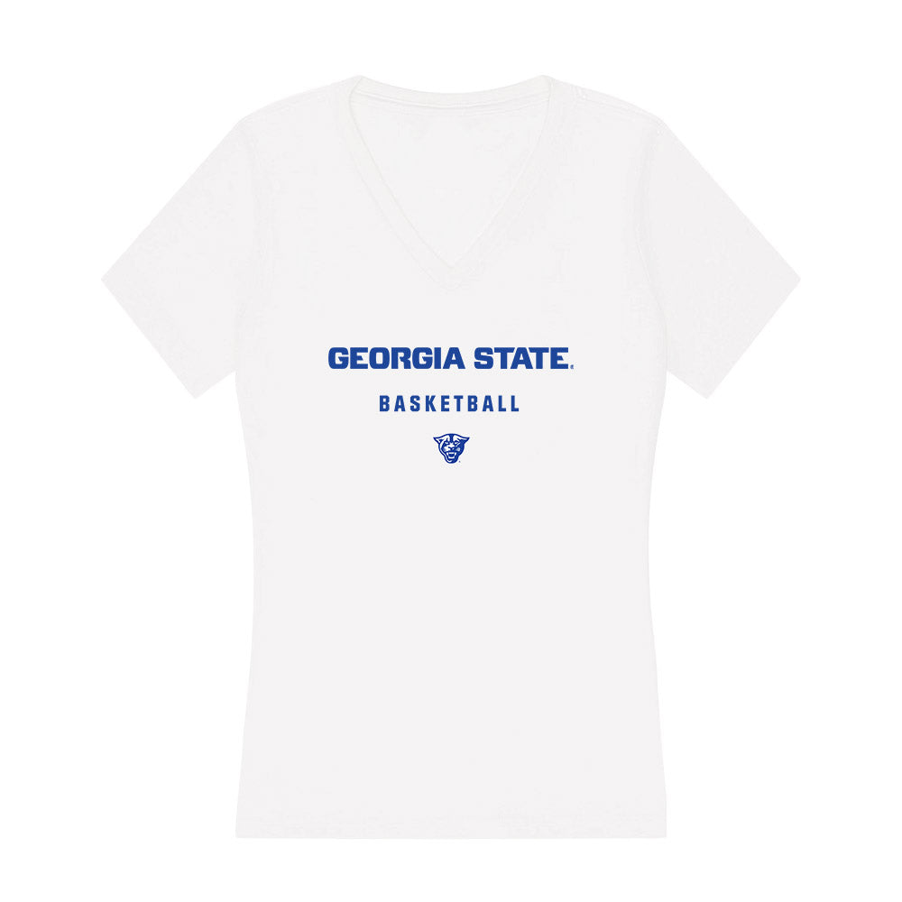 Georgia State - NCAA Men's Basketball : Jelani Hamilton - Women's V-Neck T-Shirt-0