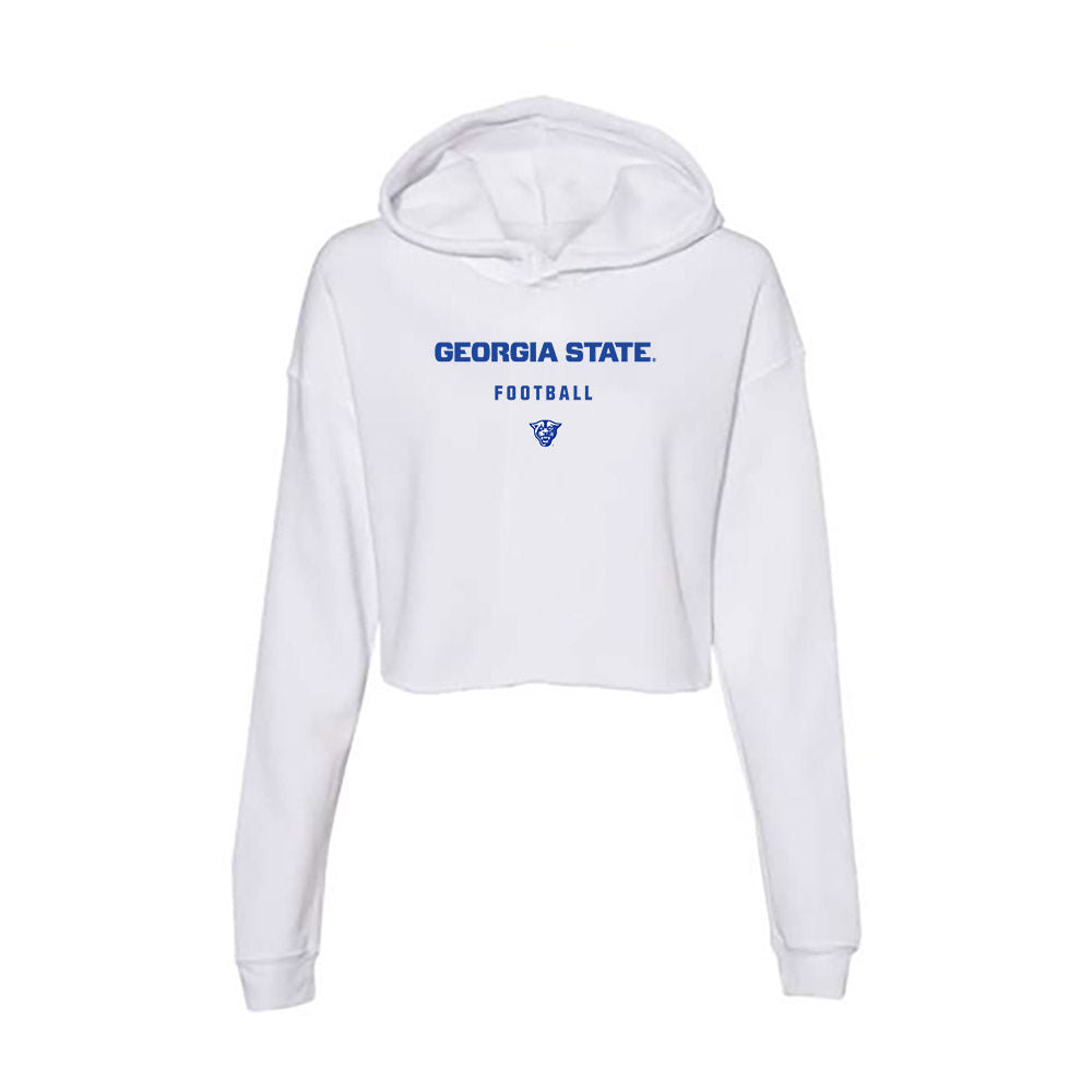 Georgia State - NCAA Football : Laquavius Bailey - Women's Crop Fleece Hoodie-0