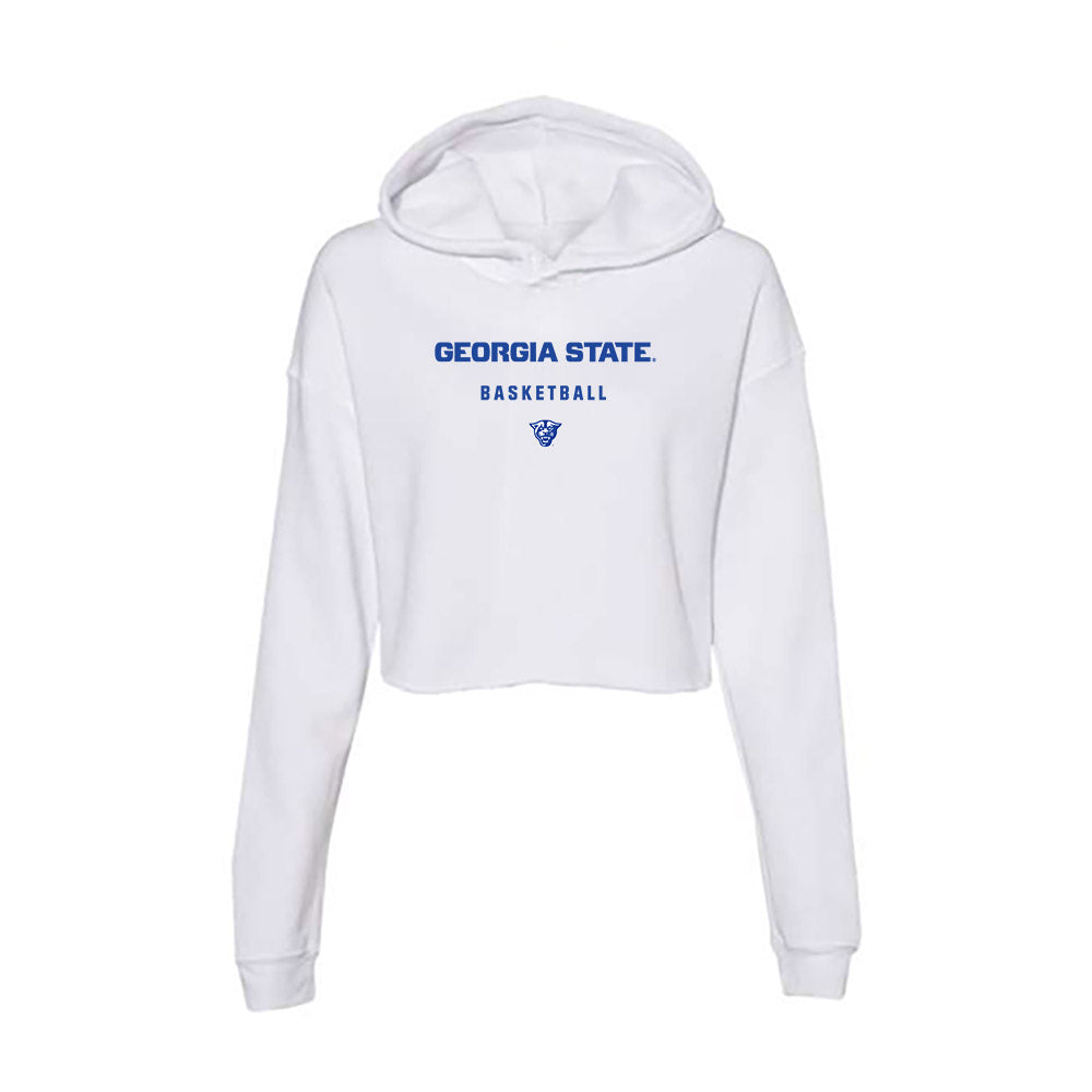 Georgia State - NCAA Men's Basketball : Malachi Brown - Women's Crop Fleece Hoodie-0