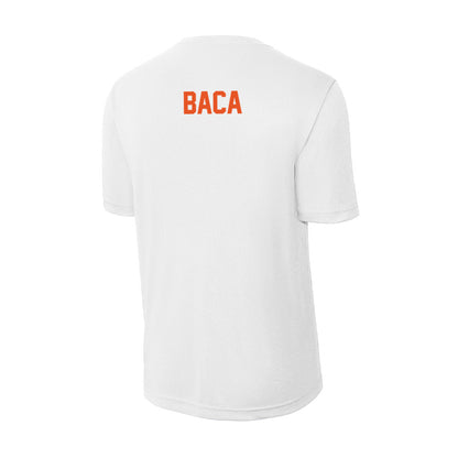 UTPB - NCAA Men's Swimming & Diving : Carlos Baca - Activewear T-Shirt-1