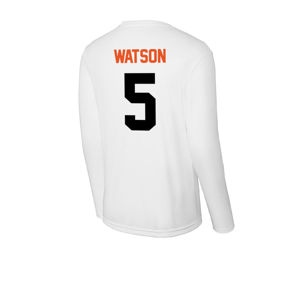 UTPB - NCAA Men's Basketball : Brady Watson - Activewear Long Sleeve T-Shirt-1