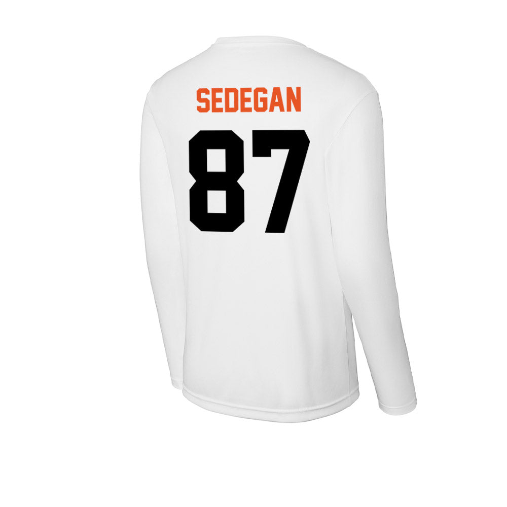 UTPB - NCAA Football : Caleb Sedegan - Activewear Long Sleeve T-Shirt-1