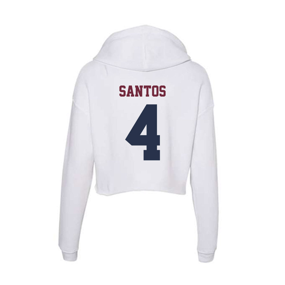 FDU - NCAA Baseball : Aaron Santos - Women's Crop Fleece Hoodie-1