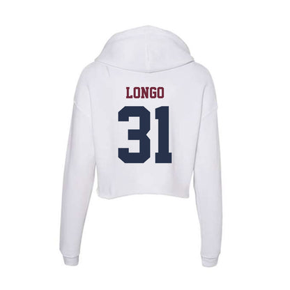 FDU - NCAA Baseball : Peter Longo - Women's Crop Fleece Hoodie-1