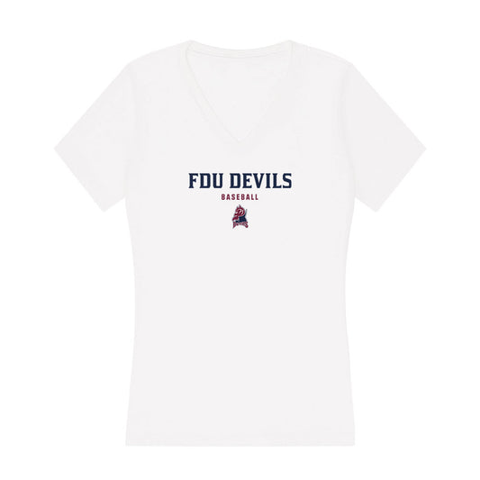 FDU - NCAA Baseball : Jack Giovenco - Women's V-Neck T-Shirt-0