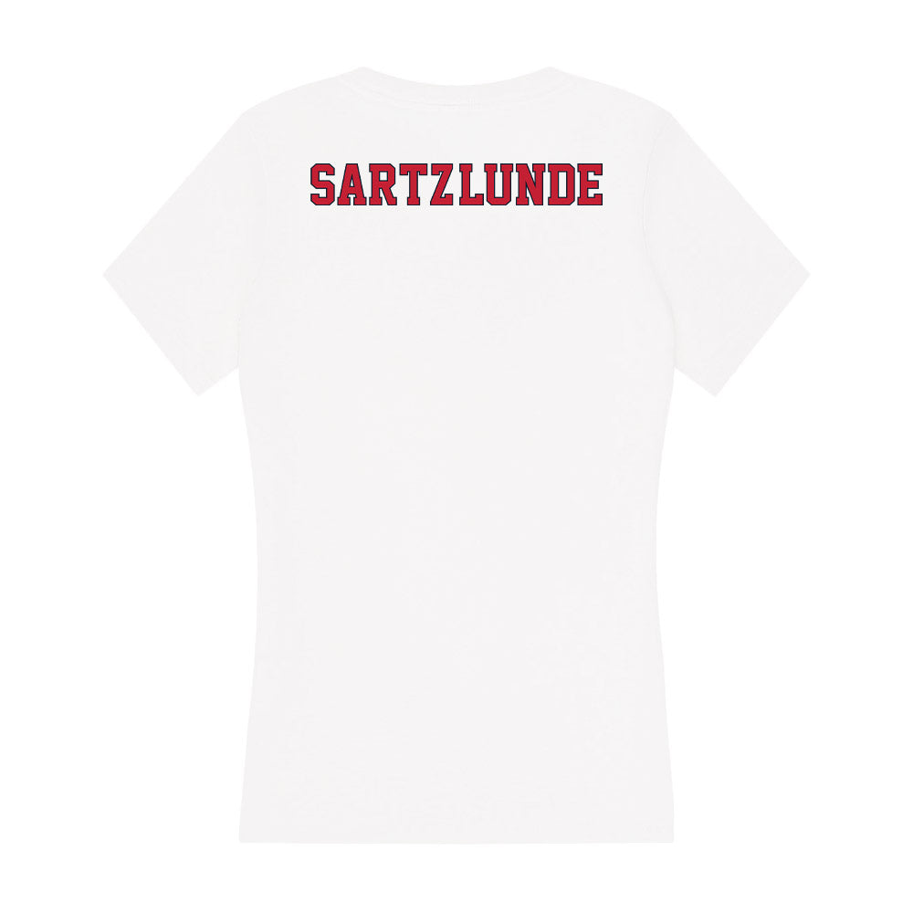 St. Johns - NCAA Women's Tennis : Nicoline Sartz-Lunde - Women's V-Neck T-Shirt-1