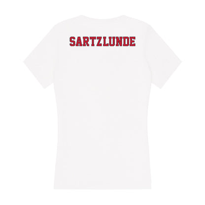 St. Johns - NCAA Women's Tennis : Nicoline Sartz-Lunde - Women's V-Neck T-Shirt-1