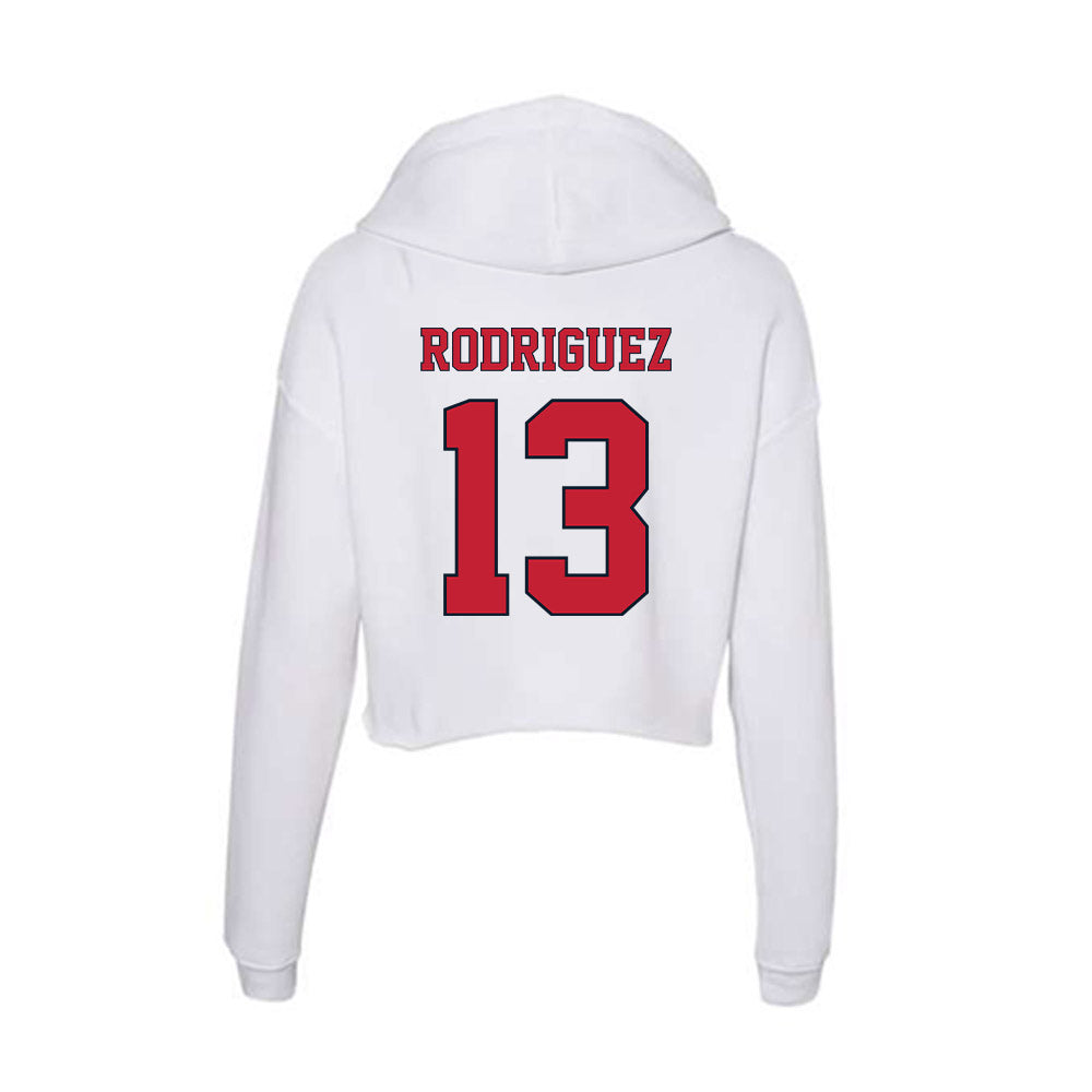 St. Johns - NCAA Baseball : David Rodriguez - Women's Crop Fleece Hoodie-1