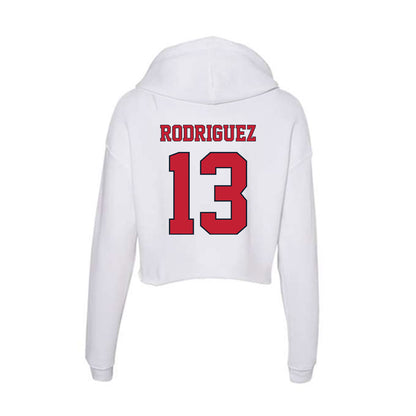 St. Johns - NCAA Baseball : David Rodriguez - Women's Crop Fleece Hoodie-1