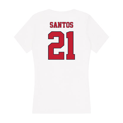 St. Johns - NCAA Softball : Melanie Santos - Women's V-Neck T-Shirt-1