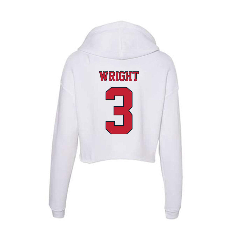 St. Johns - NCAA Baseball : Chaz Wright - Women's Crop Fleece Hoodie-1