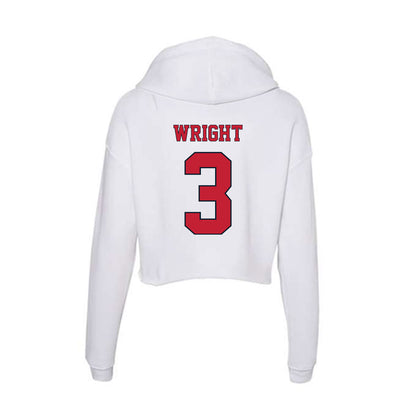 St. Johns - NCAA Baseball : Chaz Wright - Women's Crop Fleece Hoodie-1