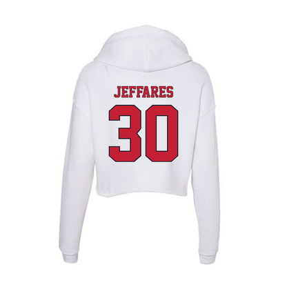 St. Johns - NCAA Men's Lacrosse : AJ Jeffares - Women's Crop Fleece Hoodie-1