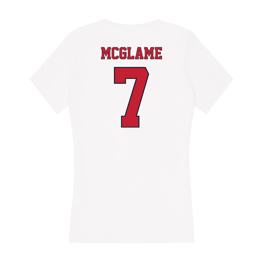 St. Johns - NCAA Women's Soccer : Molly McGlame - Women's V-Neck T-Shirt-1