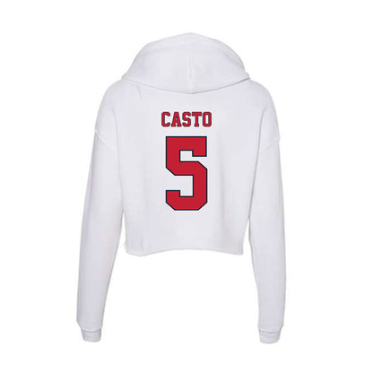 St. Johns - NCAA Softball : Natalie Casto - Women's Crop Fleece Hoodie-1