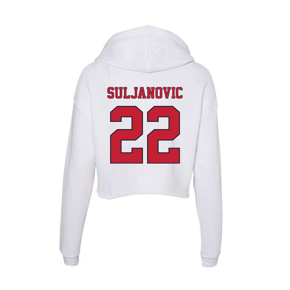 St. Johns - NCAA Men's Basketball : Imran Suljanovic - Women's Crop Fleece Hoodie-1
