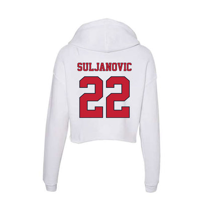 St. Johns - NCAA Men's Basketball : Imran Suljanovic - Women's Crop Fleece Hoodie-1