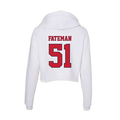 St. Johns - NCAA Baseball : Jaden Fateman - Women's Crop Fleece Hoodie-1