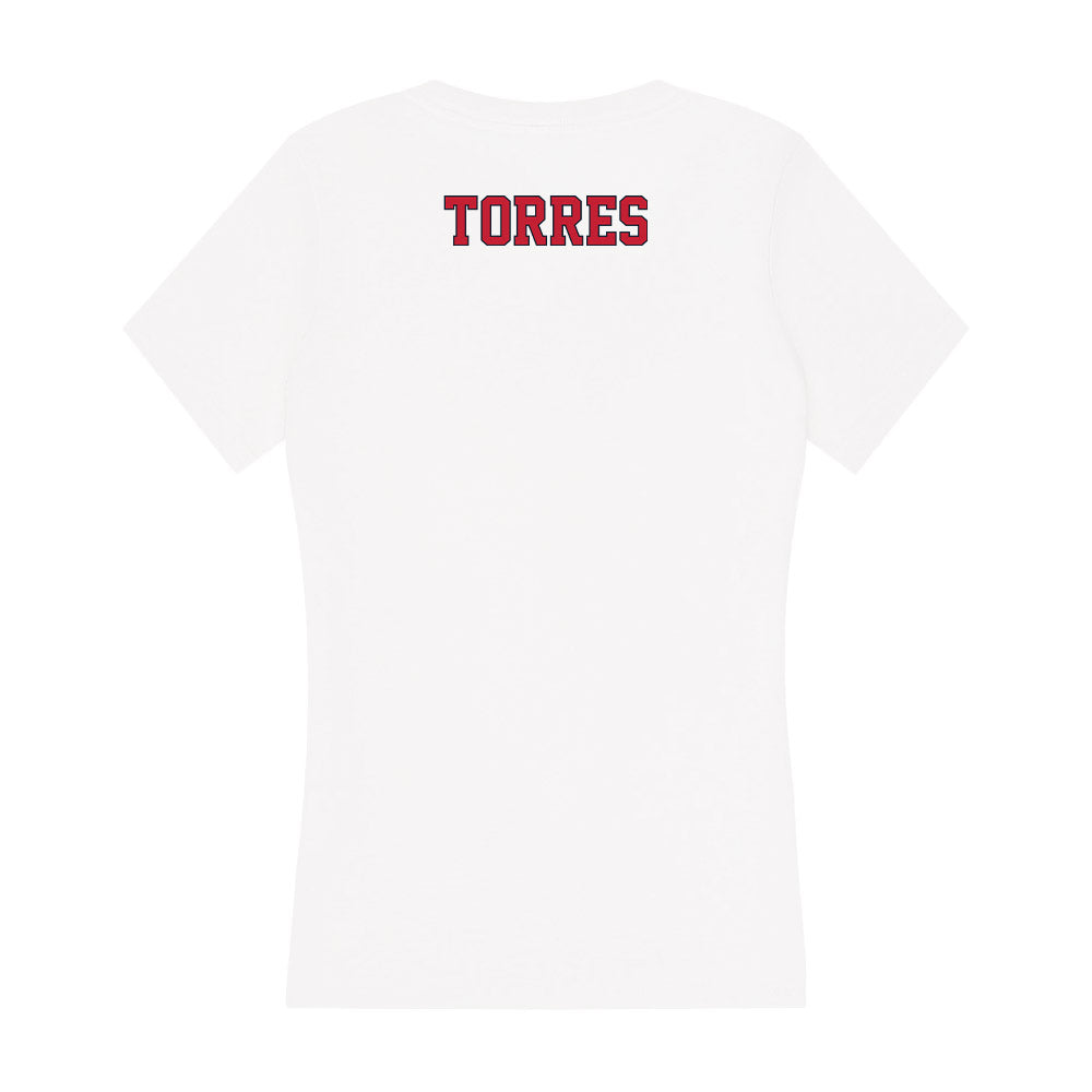 St. Johns - NCAA Women's Track & Field : Mia Torres - Women's V-Neck T-Shirt-1