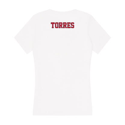 St. Johns - NCAA Women's Track & Field : Mia Torres - Women's V-Neck T-Shirt-1