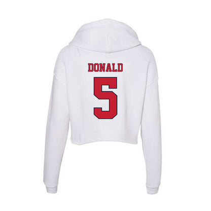St. Johns - NCAA Women's Basketball : Jailah Donald - Women's Crop Fleece Hoodie-1