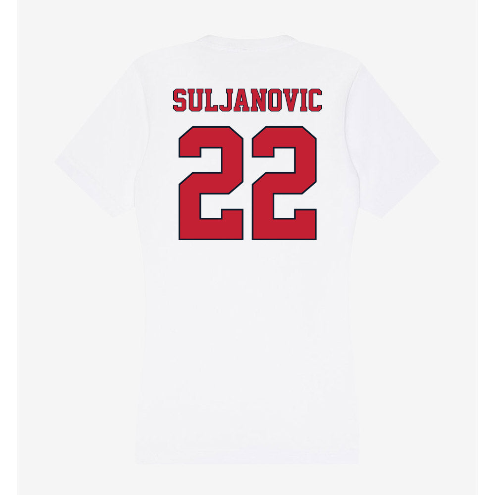 St. Johns - NCAA Men's Basketball : Imran Suljanovic - Women's V-Neck T-Shirt-1