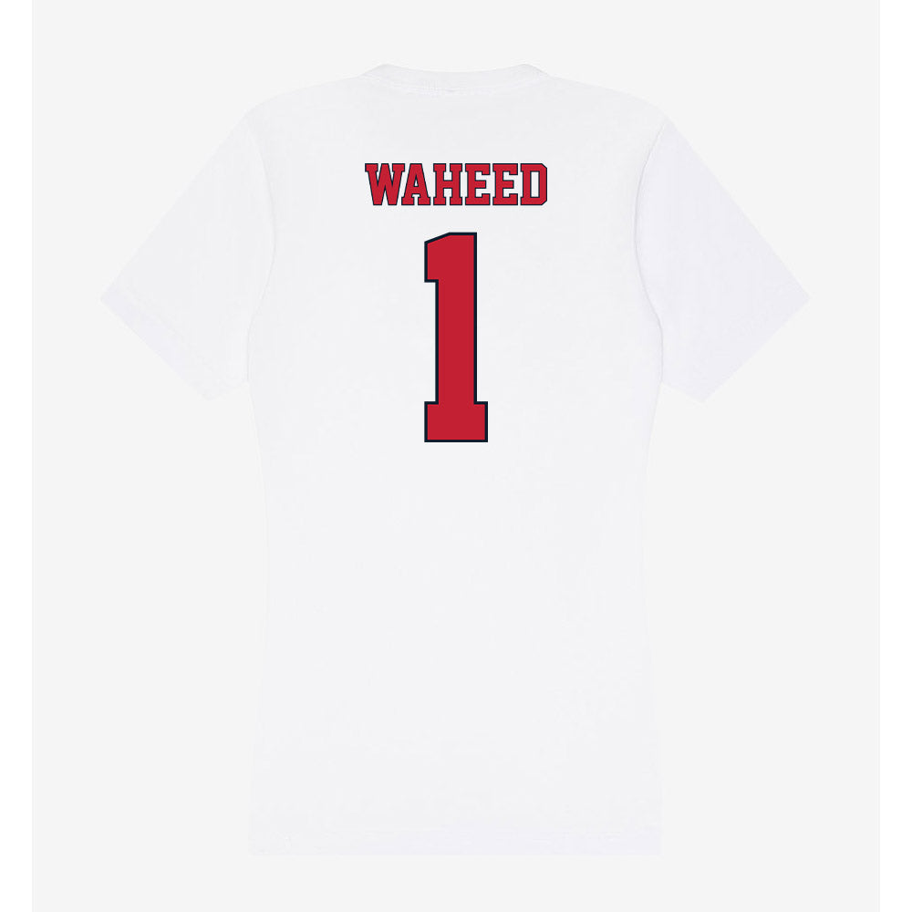 St. Johns - NCAA Women's Basketball : Beautiful Waheed - Women's V-Neck T-Shirt-1