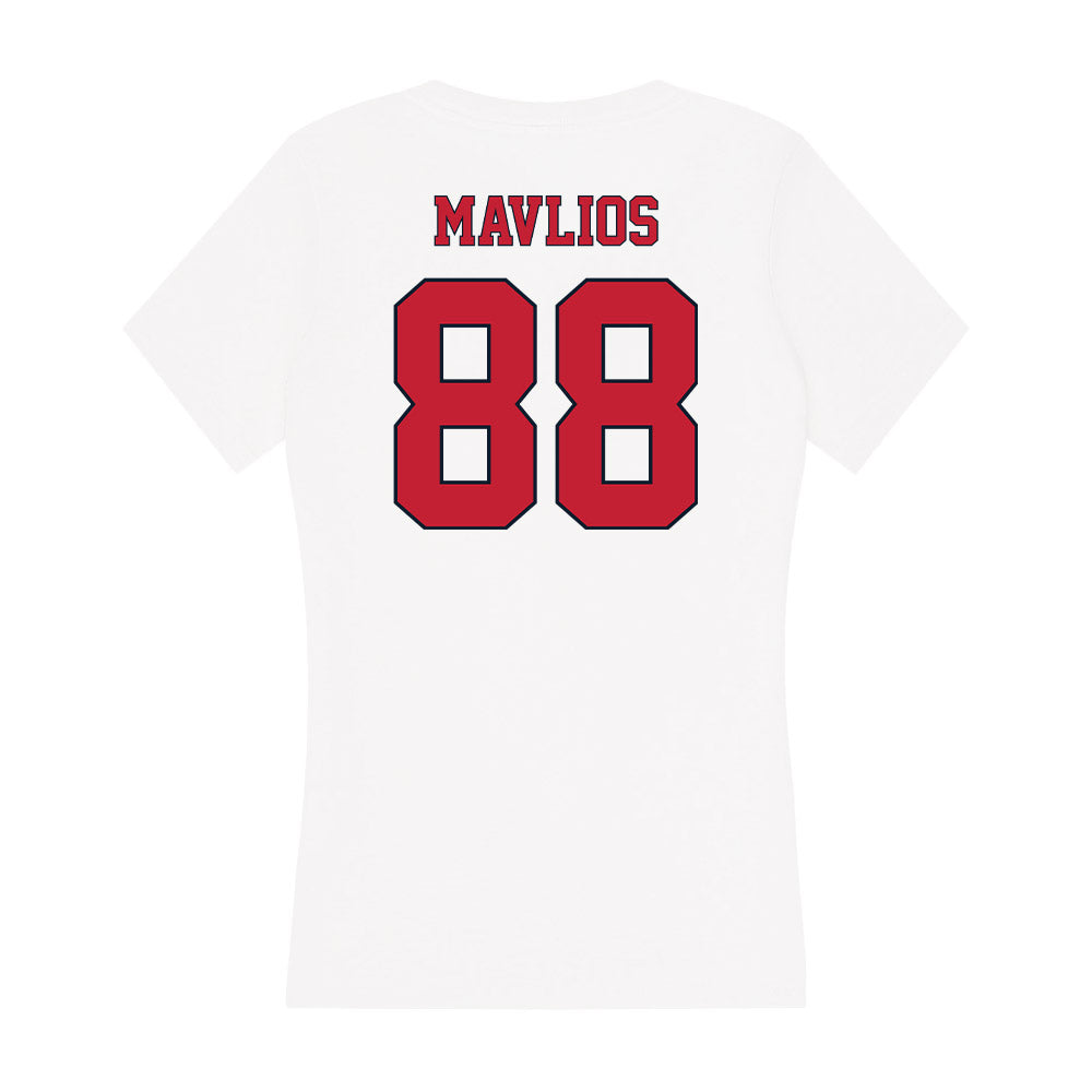 St. Johns - NCAA Men's Lacrosse : John Mavlios - Women's V-Neck T-Shirt-1