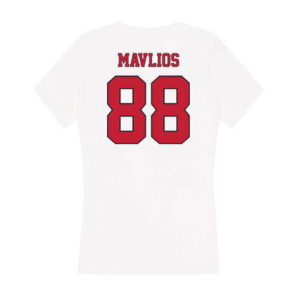 St. Johns - NCAA Men's Lacrosse : John Mavlios - Women's V-Neck T-Shirt-1
