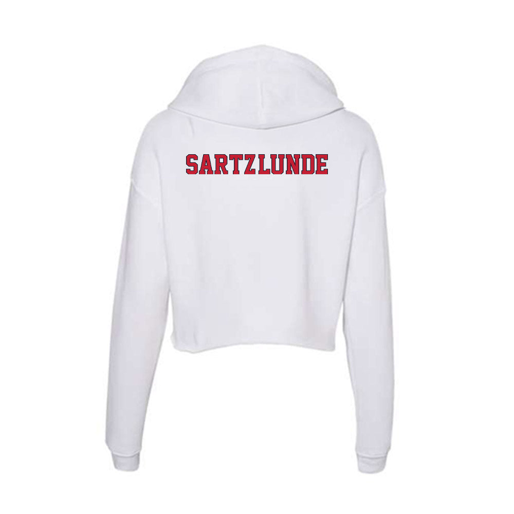 St. Johns - NCAA Women's Tennis : Nicoline Sartz-Lunde - Women's Crop Fleece Hoodie-1
