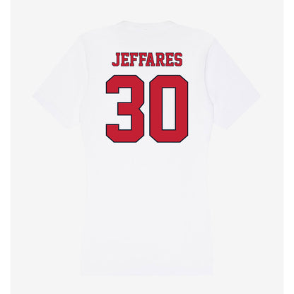 St. Johns - NCAA Men's Lacrosse : AJ Jeffares - Women's V-Neck T-Shirt-1
