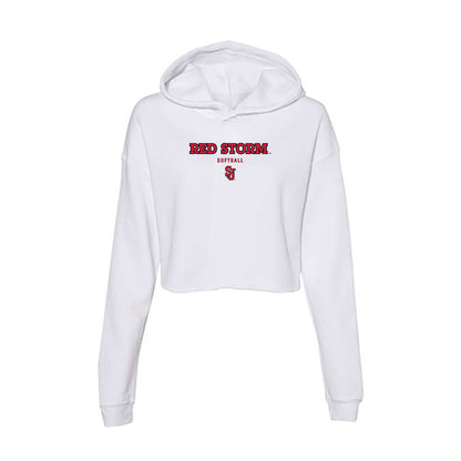 St. Johns - NCAA Softball : Melanie Santos - Women's Crop Fleece Hoodie-0