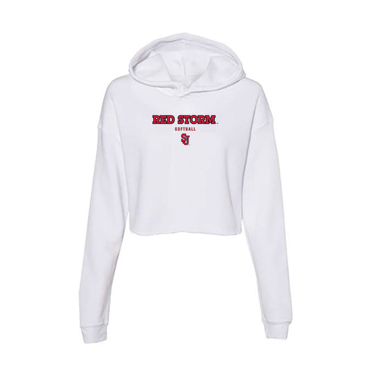 St. Johns - NCAA Softball : Gia Fernandez - Women's Crop Fleece Hoodie-0