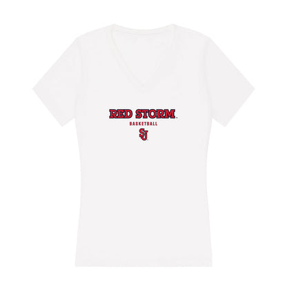 St. Johns - NCAA Men's Basketball : Zuby Ejiofor - Women's V-Neck T-Shirt-0