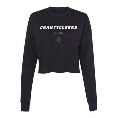 Coastal Carolina - NCAA Baseball : Hudson Lance - Women's Cropped Crew Fleece-0