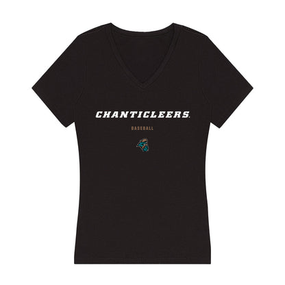 Coastal Carolina - NCAA Baseball : Hudson Lance - Women's V-Neck T-Shirt-0