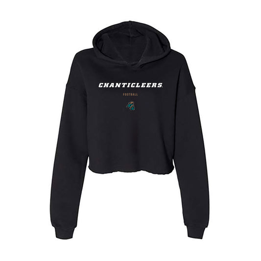 Coastal Carolina - NCAA Football : Nate Gregory - Women's Crop Fleece Hoodie-0
