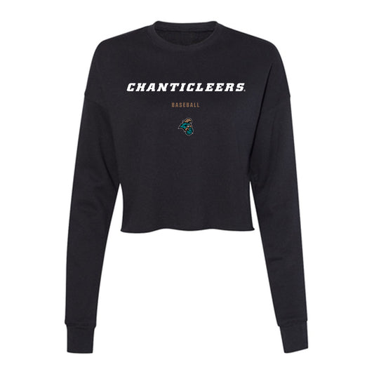 Coastal Carolina - NCAA Baseball : Brice Estep - Women's Cropped Crew Fleece-0