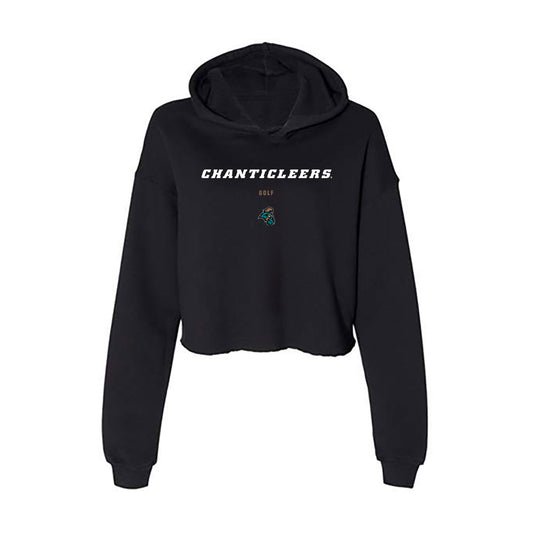 Coastal Carolina - NCAA Men's Golf : Cameron Roberts - Women's Crop Fleece Hoodie-0