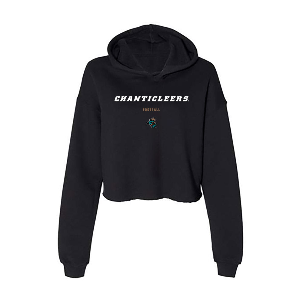 Coastal Carolina - NCAA Football : Myles Mooyoung - Women's Crop Fleece Hoodie-0