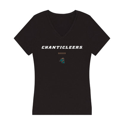 Coastal Carolina - NCAA Men's Soccer : Gudjon Stefansson - Women's V-Neck T-Shirt-0