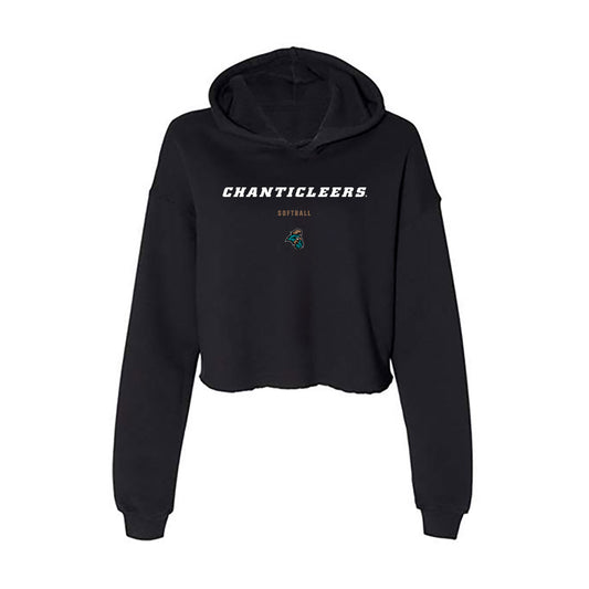 Coastal Carolina - NCAA Softball : Brielle Normandin - Women's Crop Fleece Hoodie-0
