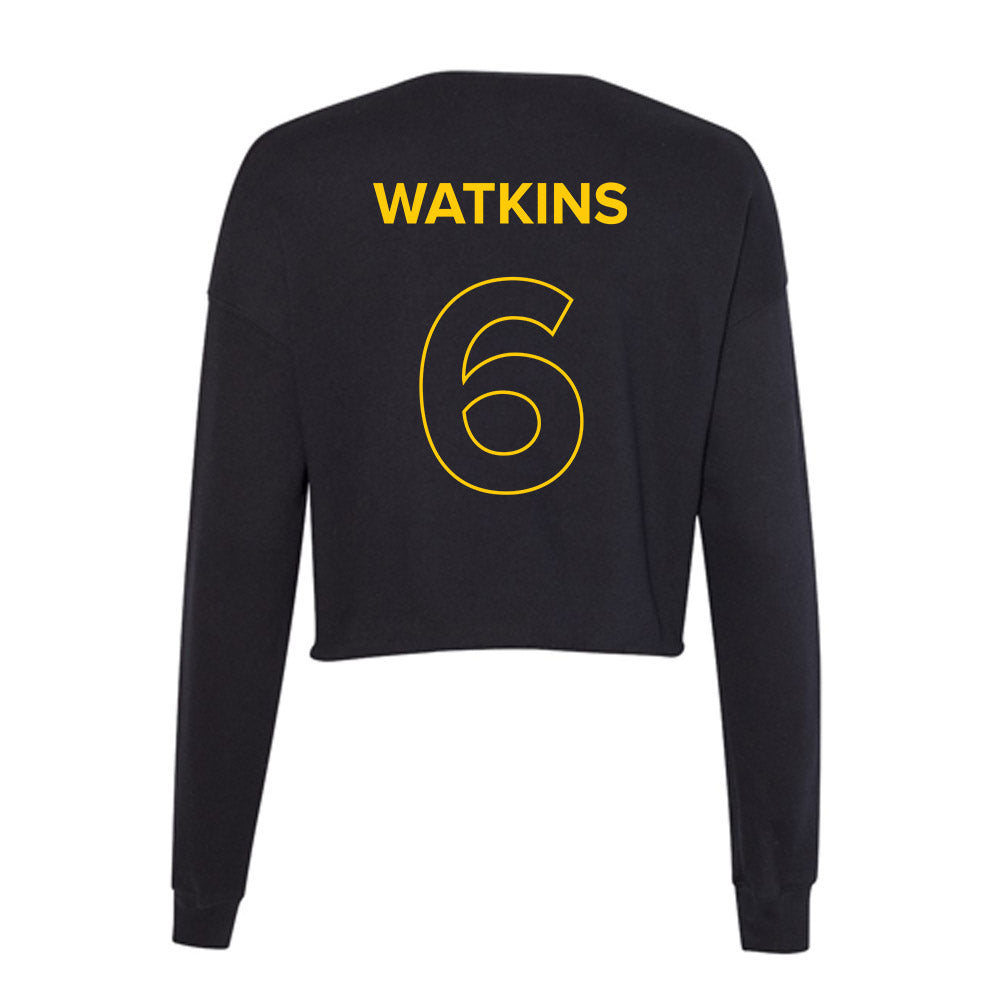 Towson - NCAA Football : Winston Watkins - Women's Cropped Crew Fleece-1